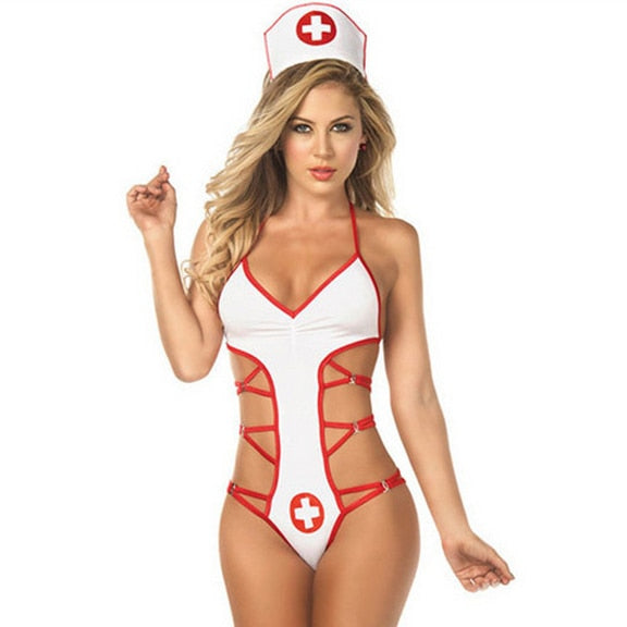Sexy Lingerie Cosplay Maid Nurse Uniform Women Dress Underwear Erotic Baby Doll Lingerie Porno Costumes Lenceria Sexi Role Play