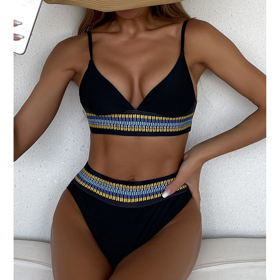 Sexy Bikini 2021 Swimwear Women Swimsuit Brazilian High Waist Bikinis Set 2 Piece Women Bathing Suit Swim for Summer Beach Wear