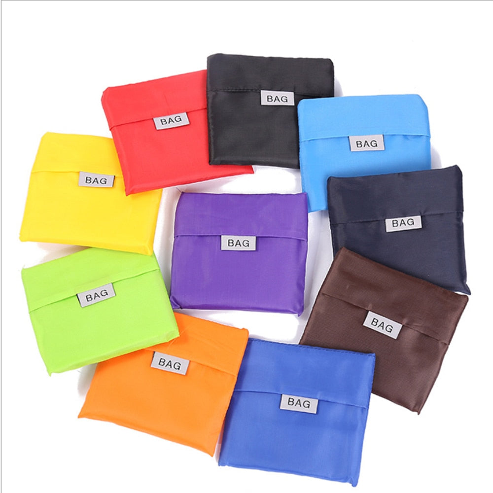 Shopping bag foldable polyester bag Eco-friendly hand canvas bag grocery bags Shoulder Reusable Bag foldable shopping bags totes