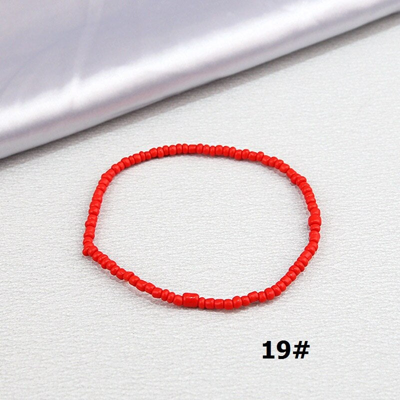 Color Rice Beads Ankle Bracelet Bohemian Mixed Irregular Beads anklets for Women Leg Bracelet Beach seaside Foot Fashion Jewelry
