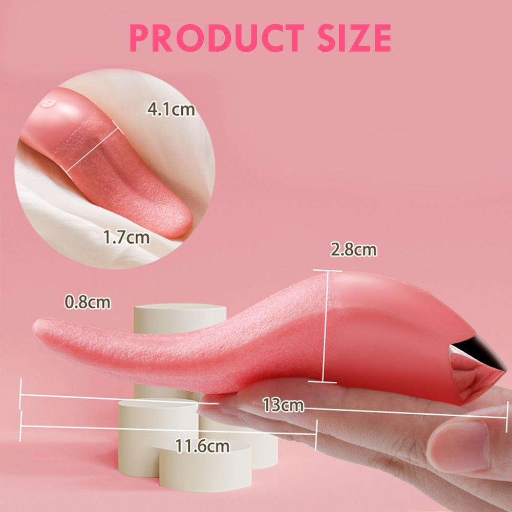 Tongue Licking Vibrator For Women G spot Clitoral Stimulator Mini Clit Sex Toys for Women Rechargeable Nipple Female Masturbator