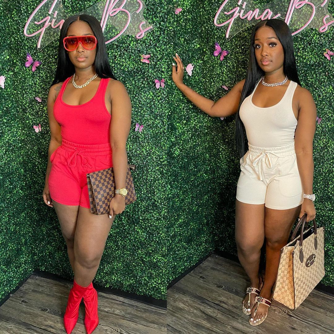 Summer Sleeveless Tank Top Shorts Set Two Piece Set Womens Outifits Jogger Suit Tracksuit Women Casual Party Club 2pcs Outfits