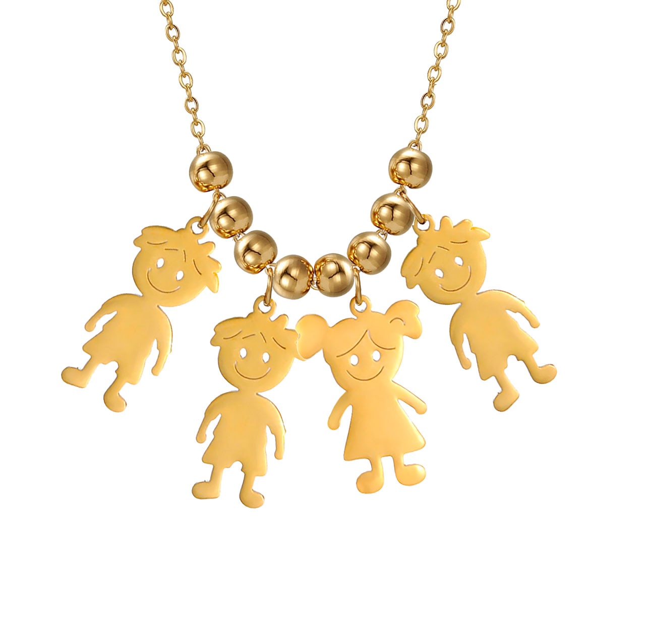 Lemegeton Personalized Custom Name Children Necklace For Women Stainless Steel Engraved Family Necklaces Kids Mother Jewelry