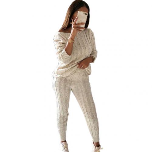 Ladies Knitted Sweaters Pants 2 Pieces Sets Women Fashion Autumn Winter Two Piece Set Knit Outfit Suits Streetwear Tracksuit