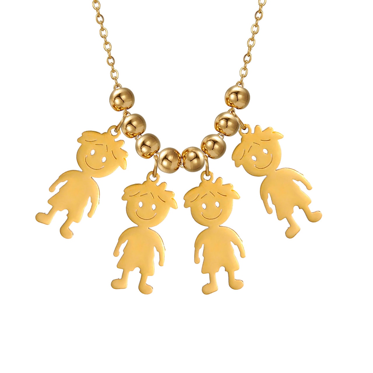 Lemegeton Personalized Custom Name Children Necklace For Women Stainless Steel Engraved Family Necklaces Kids Mother Jewelry