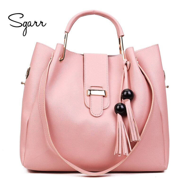 SGARR Women Bags Handbags Women Famous Brands Ladies PU Leather Messenger Bags Fashion 3 Pieces Sets Composite Bag Tassel Tote