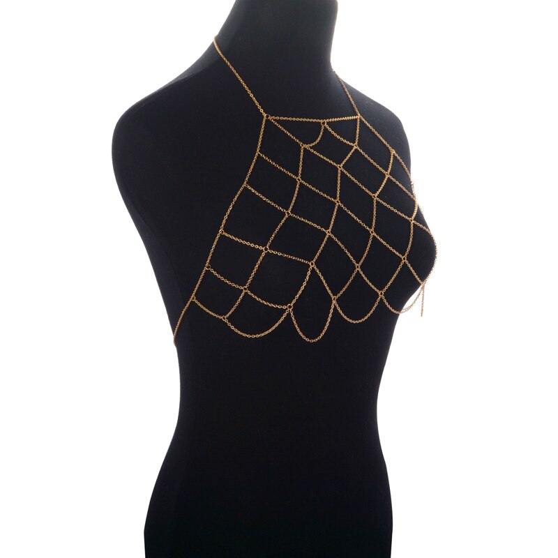 2020 Collares Collier Bikini Body Chain Harness Bohemian Jewelry Sexy Breast Bra Maxi Necklace Women Accessories Bijoux Femme