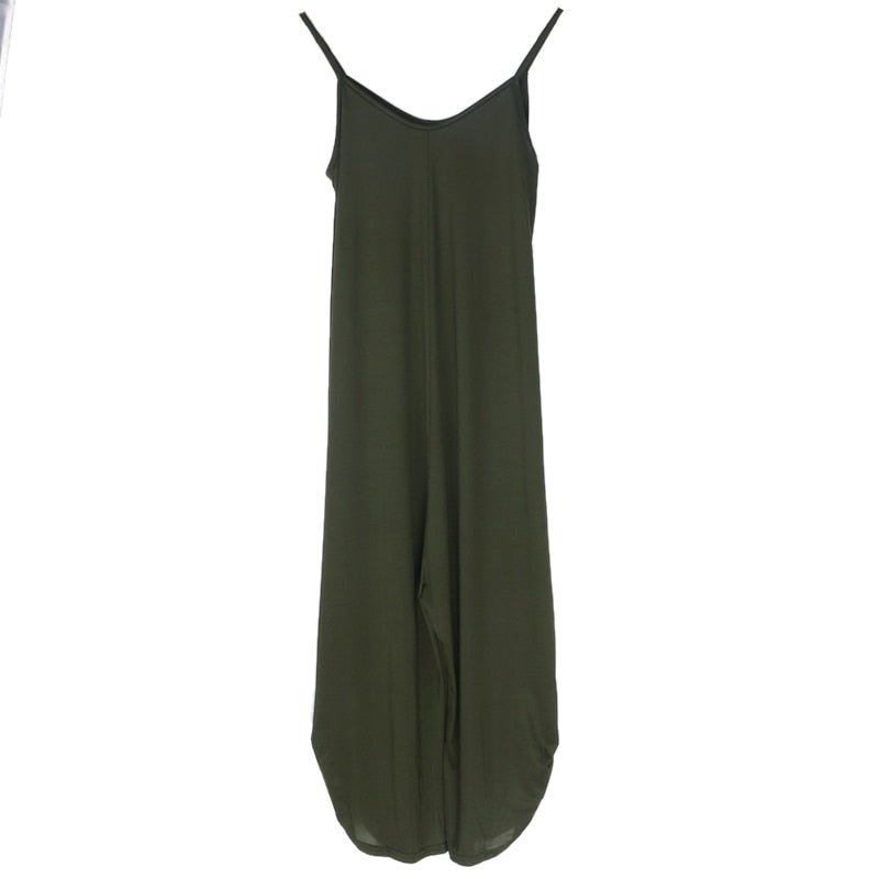 Harem Romper One-piece Jumpsuits Overalls Womens One-piece Playsuits Spaghetti Strap Sexy Deep V-Neck 8 Sizes