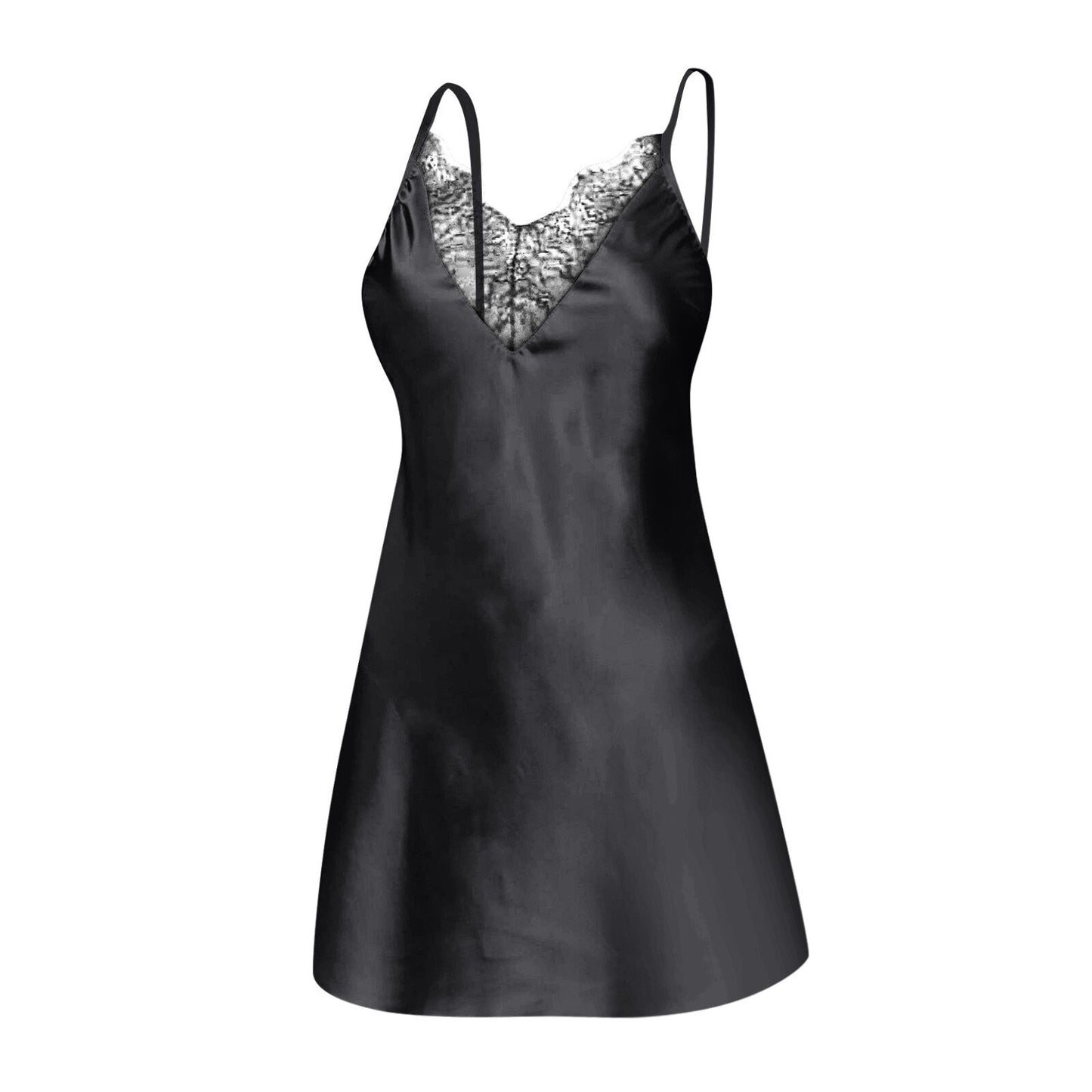 Plus Size Mini Sleep Dress Women Summer Autumn Night Pijamas Negligee Sexy Lace Camisole Sleepwear Dresses For Women Nightwear