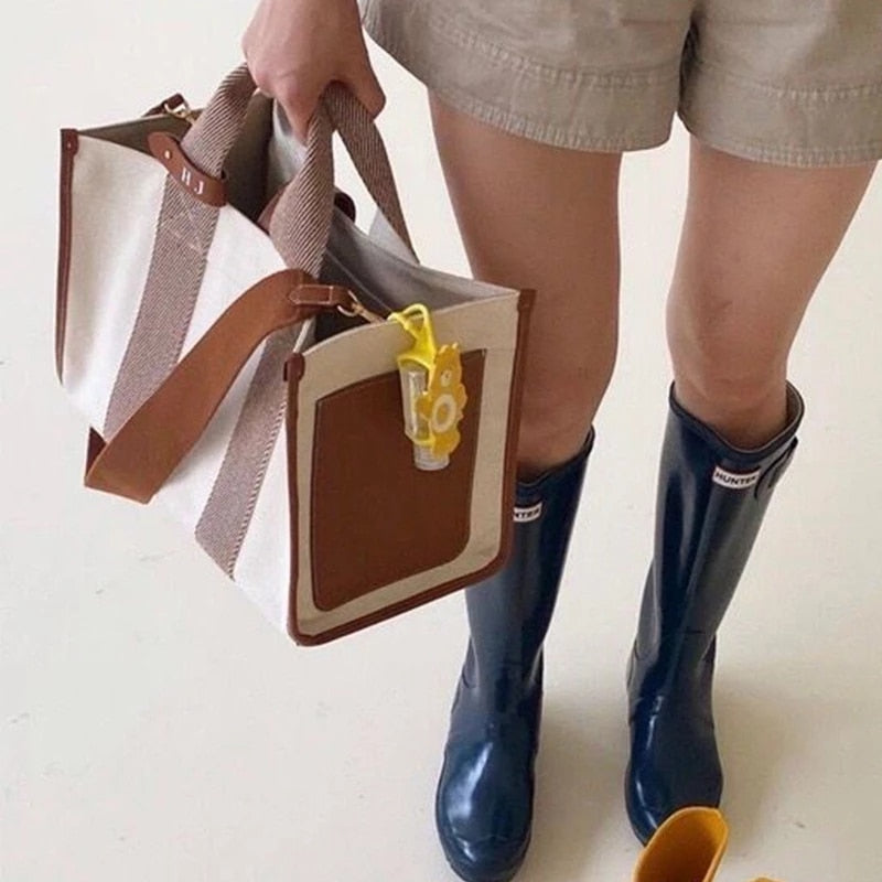 Casual Striped Canvas Large Tote Bag Designer Women Handbags Luxury Shoulder Crossbody Bags Big Shopper Purse Travel Sac Ol 2022