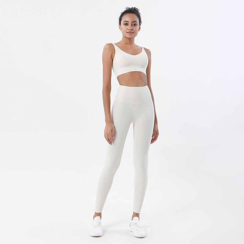 SOISOU 2022 New 2 Piece/set Tracksuits Women's Yoga Set Sports Suit Women Lounge Wear Crop Tops Sexy Women Leggings 14 colors