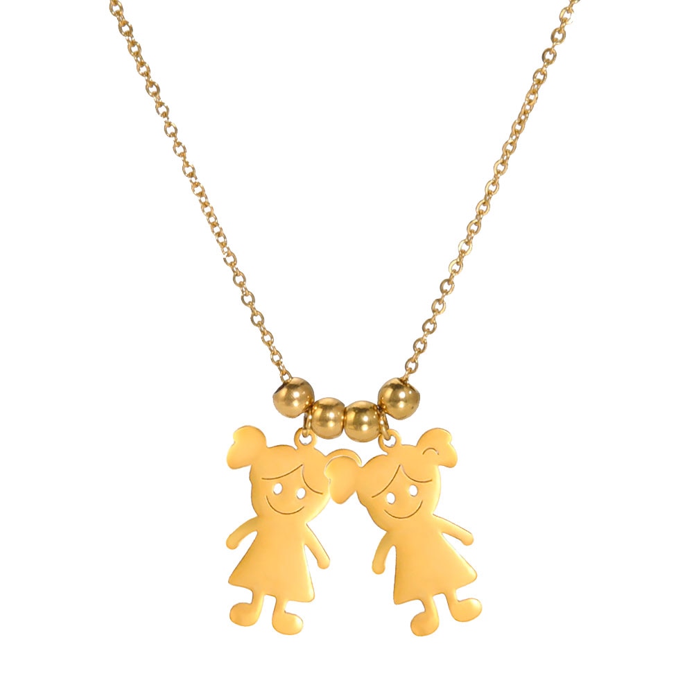 Lemegeton Personalized Custom Name Children Necklace For Women Stainless Steel Engraved Family Necklaces Kids Mother Jewelry