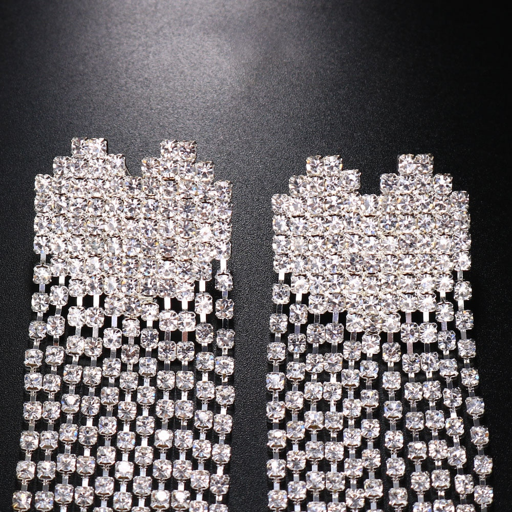 Stonefans 2 PCS Rhinestone Heart Tassel Nipple Stickers Breast Petals Women Sexy Body Chain Cover Nipple Pasties Sticker Jewelry