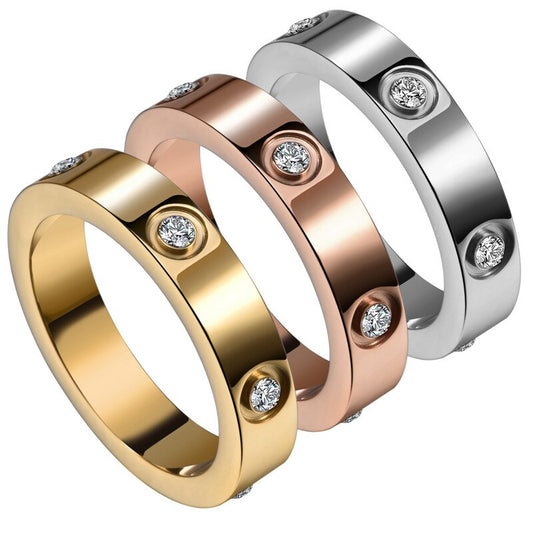 2021 Stainless Steel Rings for Women Men Fashion Titanium Bague Femme Wedding Engagement Couple Ring Lover Luxury Brand Jewelry