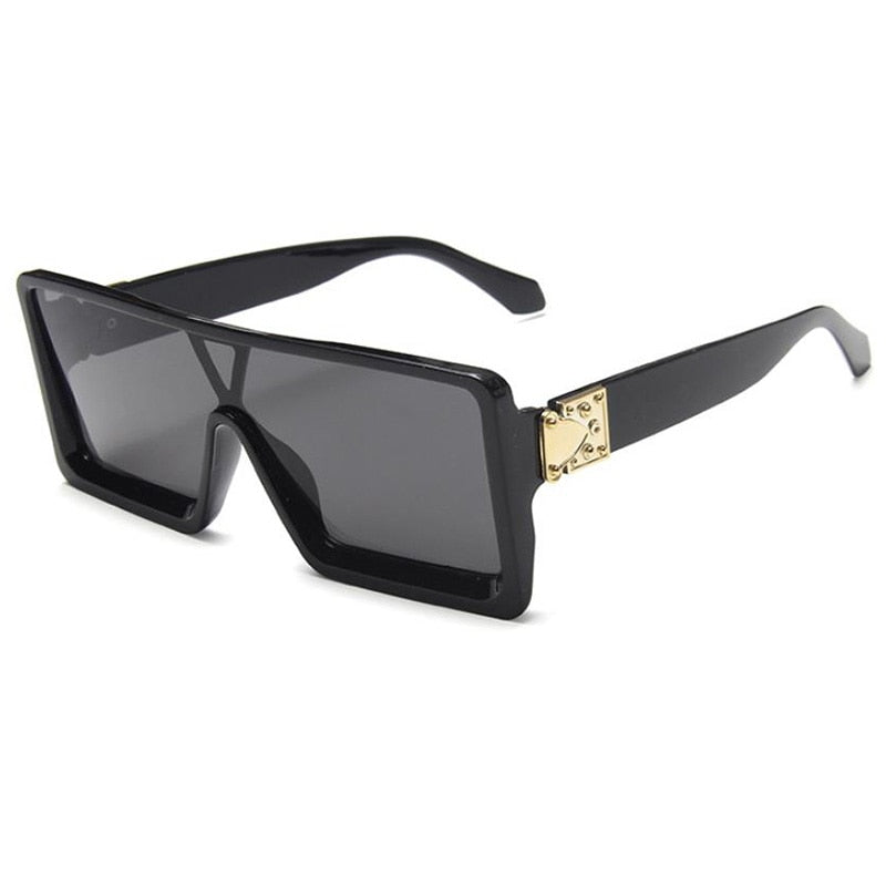 2021 New Vintage White Rectangle Sunglasses Women Luxury Designer Overszie Square Sun Glasses Female Summer Big Frame Eyewear