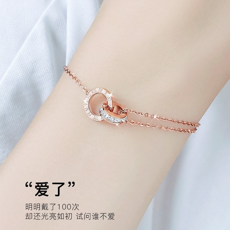 2021 Fashion Jewelry Luxury Gold Color Roman Hanging Numeral Choker Necklace For Women Party Stainless Steel Pendants Necklace