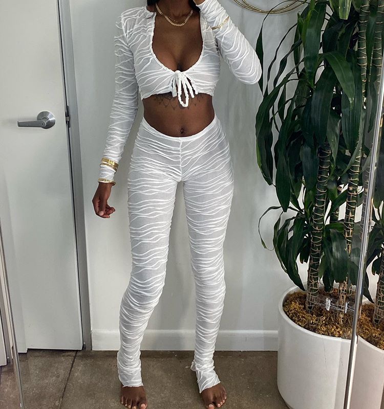 XLLAIS White Fashion Cute Sleeveless Tank Tops High Wasit Pencil Pants Two Piece Sets Women Sexy O-Neck Vests Slim Trousers