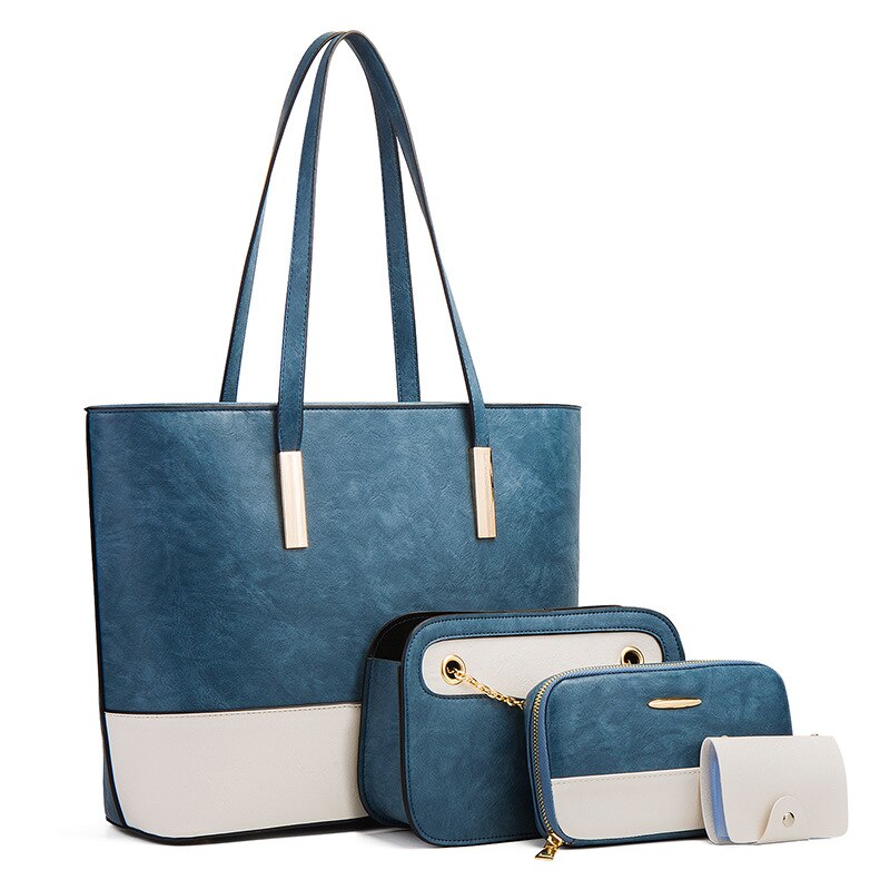 Fashion Pu Leather Women Handbags High Quality Ladies 4 Pieces Set Shoulder Messenger Bags Designer Female Tote Crossbody Bag