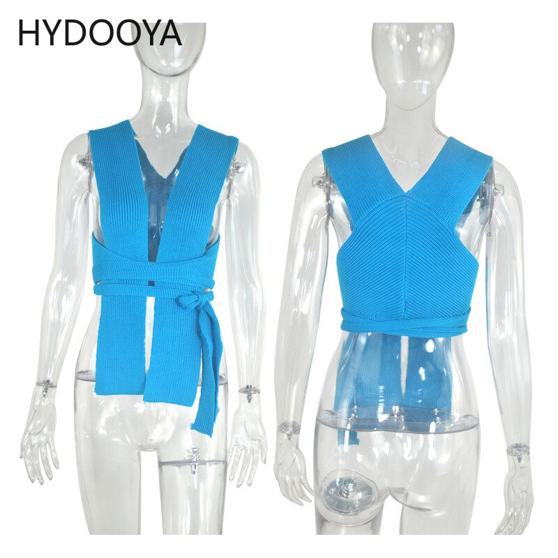 Women Sweater Vest Solid Sleeveless Hollow Out Knit Ribbed Stretchy Crop Tank Sweater Tops Sexy Fashion Streetwear Women Outfits