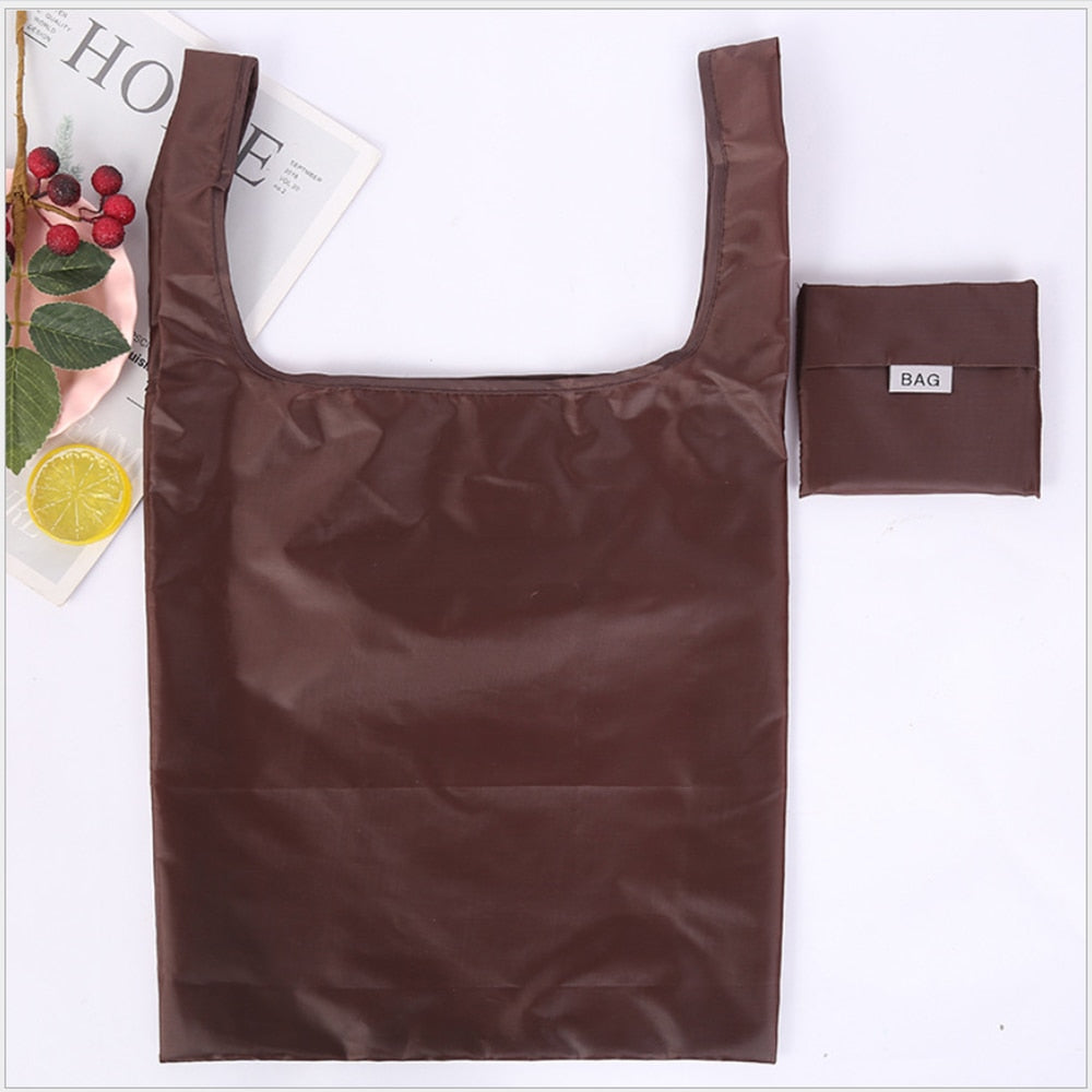 Shopping bag foldable polyester bag Eco-friendly hand canvas bag grocery bags Shoulder Reusable Bag foldable shopping bags totes