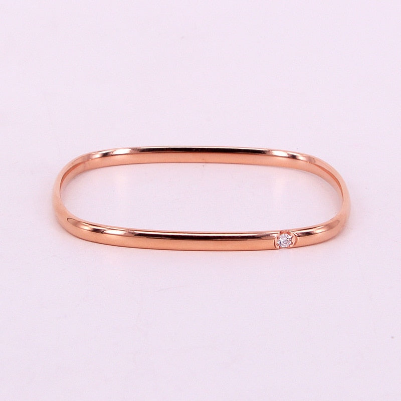 2021 New Arrival Stainless Steel Crystal Bangle Women Bracelets Luxury Brand Gold Plated Wedding Jewelry Free Shipping B71