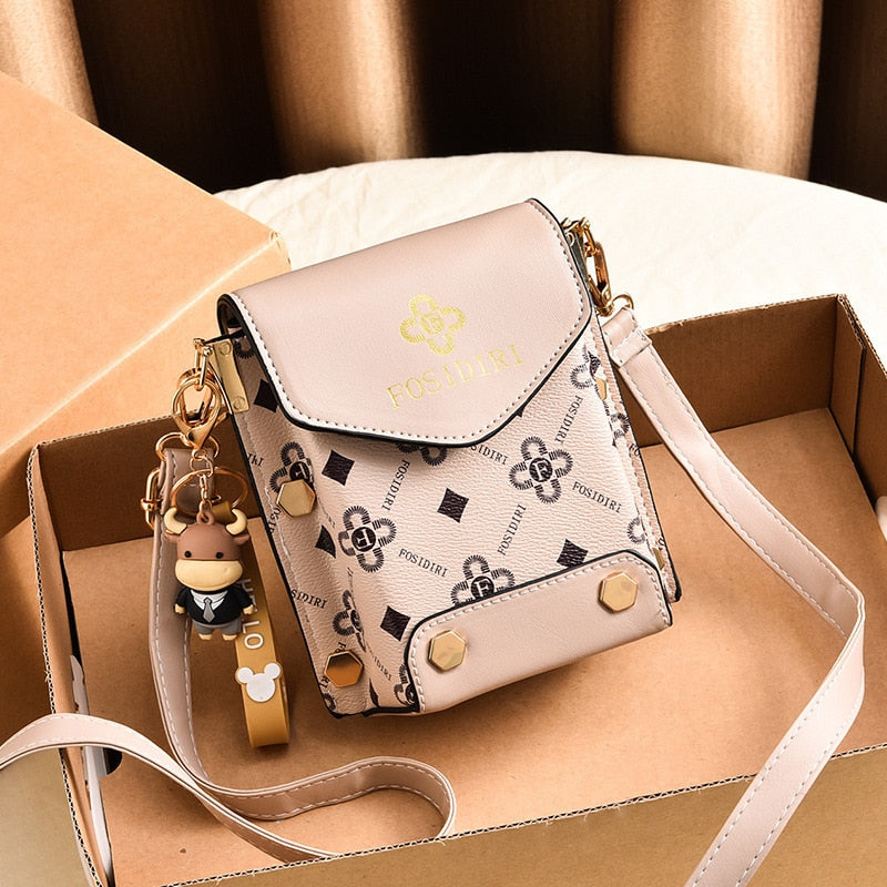 Fashion Women Pattern Shoulder Bag Hardware Chain Strap Color Block Messenger Handbag Composite Cross Body Bag