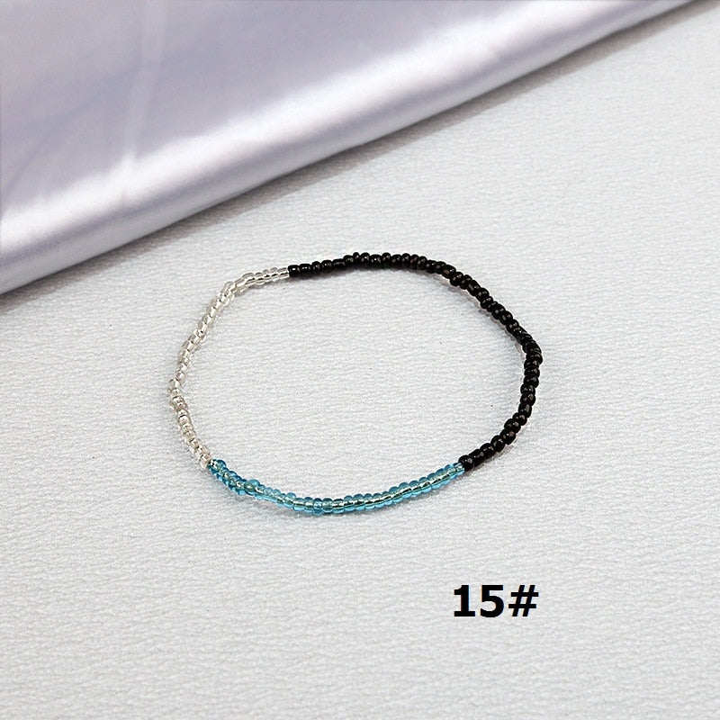 Color Rice Beads Ankle Bracelet Bohemian Mixed Irregular Beads anklets for Women Leg Bracelet Beach seaside Foot Fashion Jewelry