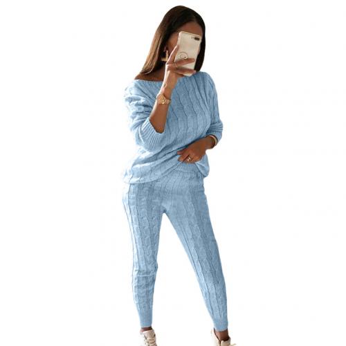 Ladies Knitted Sweaters Pants 2 Pieces Sets Women Fashion Autumn Winter Two Piece Set Knit Outfit Suits Streetwear Tracksuit