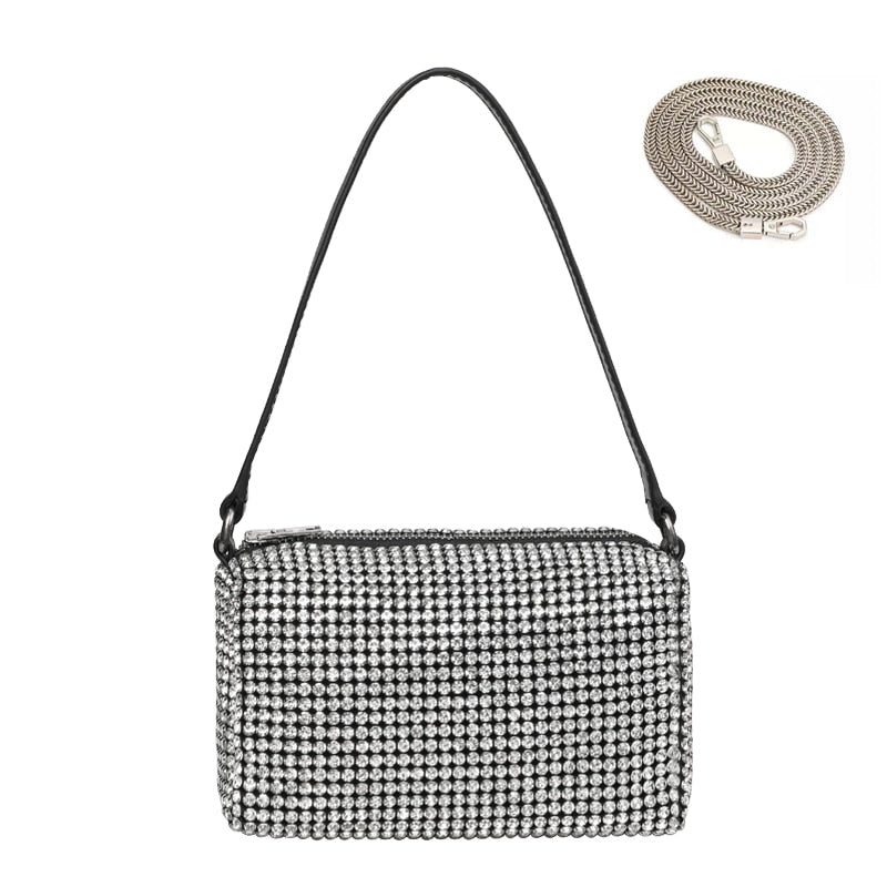 2021 New Rhinestone Handbag for Women Bag Diamonds Shoulder Bag Purse Ladies Female Crossbody Bag shining diamond bag