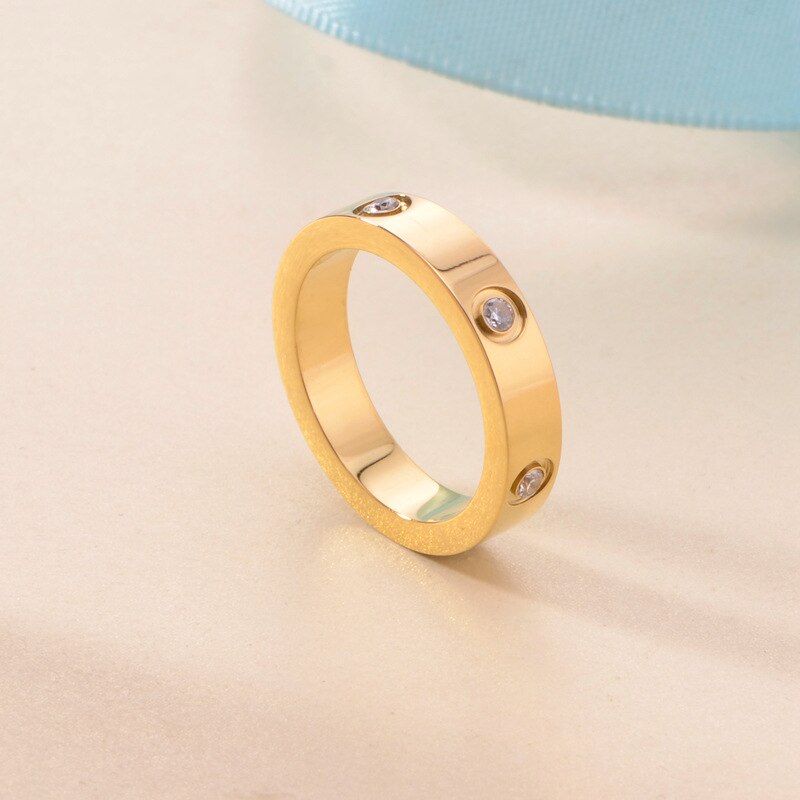 2021 Stainless Steel Rings for Women Men Fashion Titanium Bague Femme Wedding Engagement Couple Ring Lover Luxury Brand Jewelry