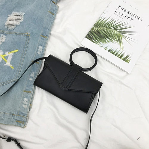 Diagonal Bag Hand Bag Women's 2021 Fashion Simple Designer Handbag Woman Luxury Pu Leather Solid Color Clutch Ladies