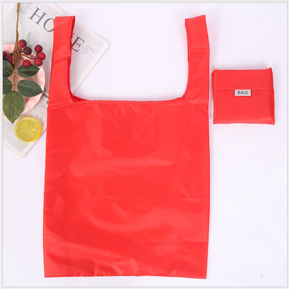 Shopping bag foldable polyester bag Eco-friendly hand canvas bag grocery bags Shoulder Reusable Bag foldable shopping bags totes