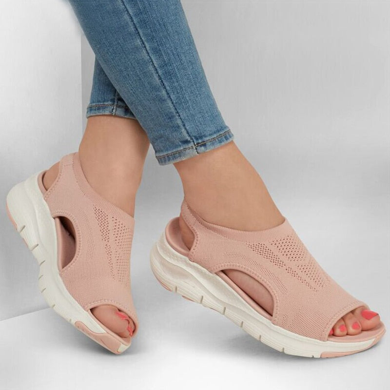 Women Sandals Casual Wedges Sandalias Mujer 2022 New Summer Shoes Women Heels Sandals Platform Peep Toe Wedges Chaussure Femme