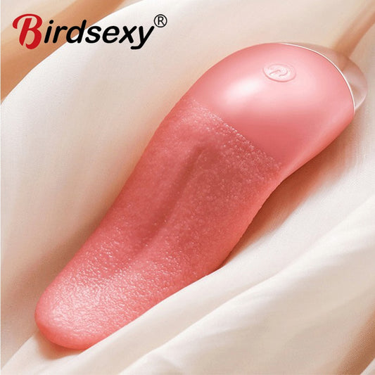 Tongue Licking Vibrator For Women G spot Clitoral Stimulator Mini Clit Sex Toys for Women Rechargeable Nipple Female Masturbator