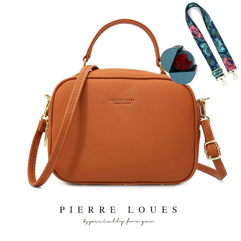 YIZHONG Leather Handbags Women Bags Luxury Designer Large Capacity High Quality Shoulder Bag Simple Fresh Crossbody Bag Carteras