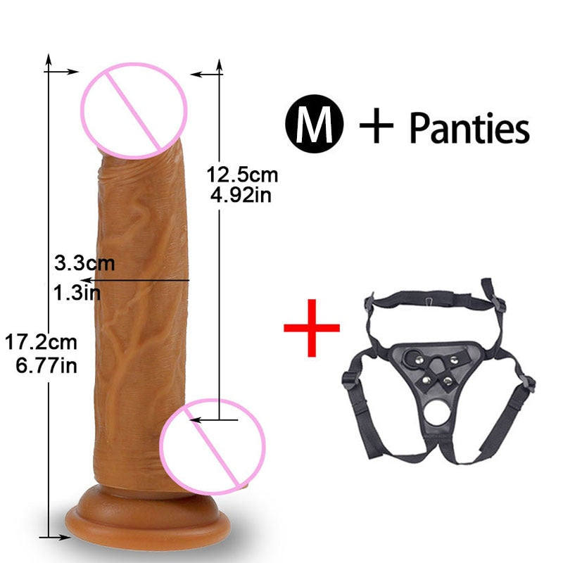 Skin Feeling Realistic Dildo for Women Soft Huge Penis with Suction Cup Female Masturbate Lesbain Anal Sex Toys for Adults 18+