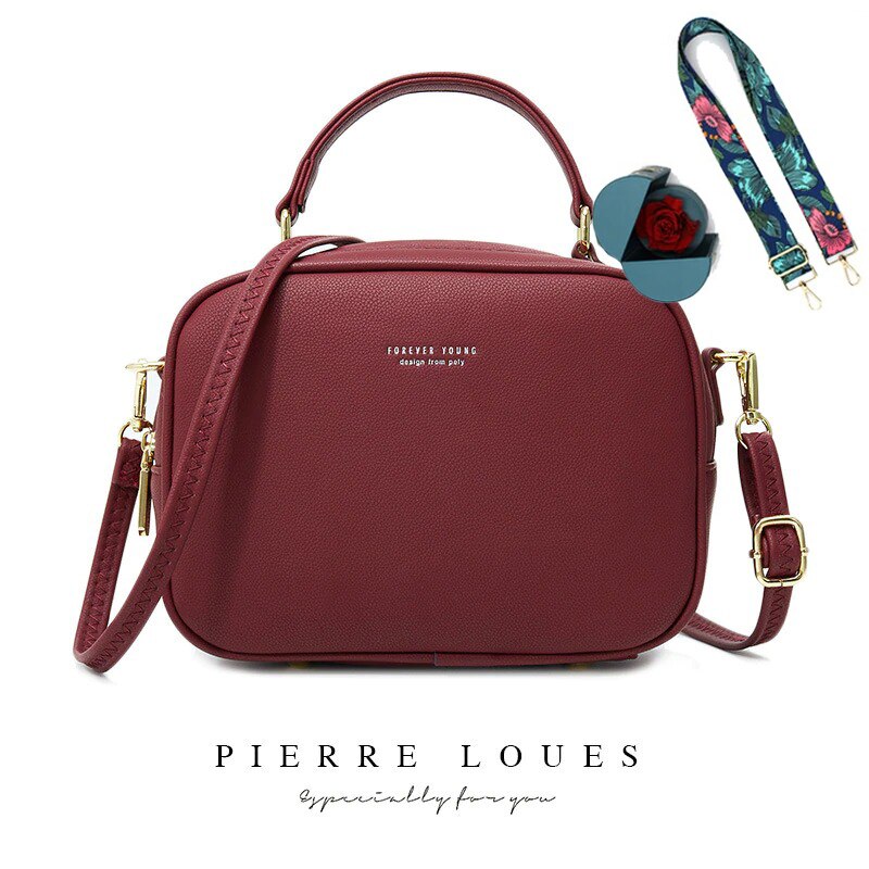 YIZHONG Leather Handbags Women Bags Luxury Designer Large Capacity High Quality Shoulder Bag Simple Fresh Crossbody Bag Carteras