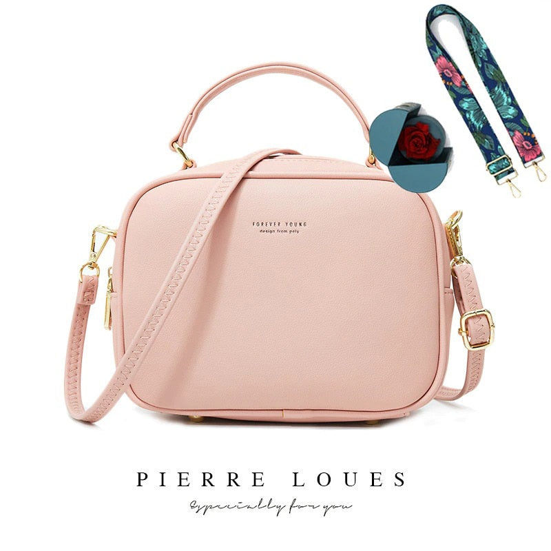 YIZHONG Leather Handbags Women Bags Luxury Designer Large Capacity High Quality Shoulder Bag Simple Fresh Crossbody Bag Carteras