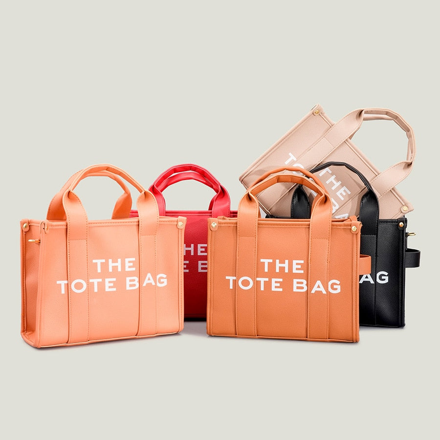 Designer Letter Large Handbags for Women PU Leather Shoulder Crossbody Bags Shopper Tote Female Fashion Business Top-Handle Bag
