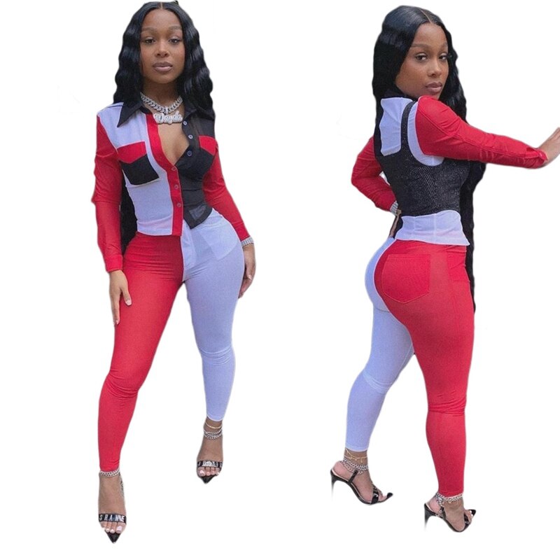 Fashion 2 Piece Sets Womens Outfits Pants and Top Set Sweat Suits Sexy Club Birthday Two Piece Outfits for Women Set Clothing