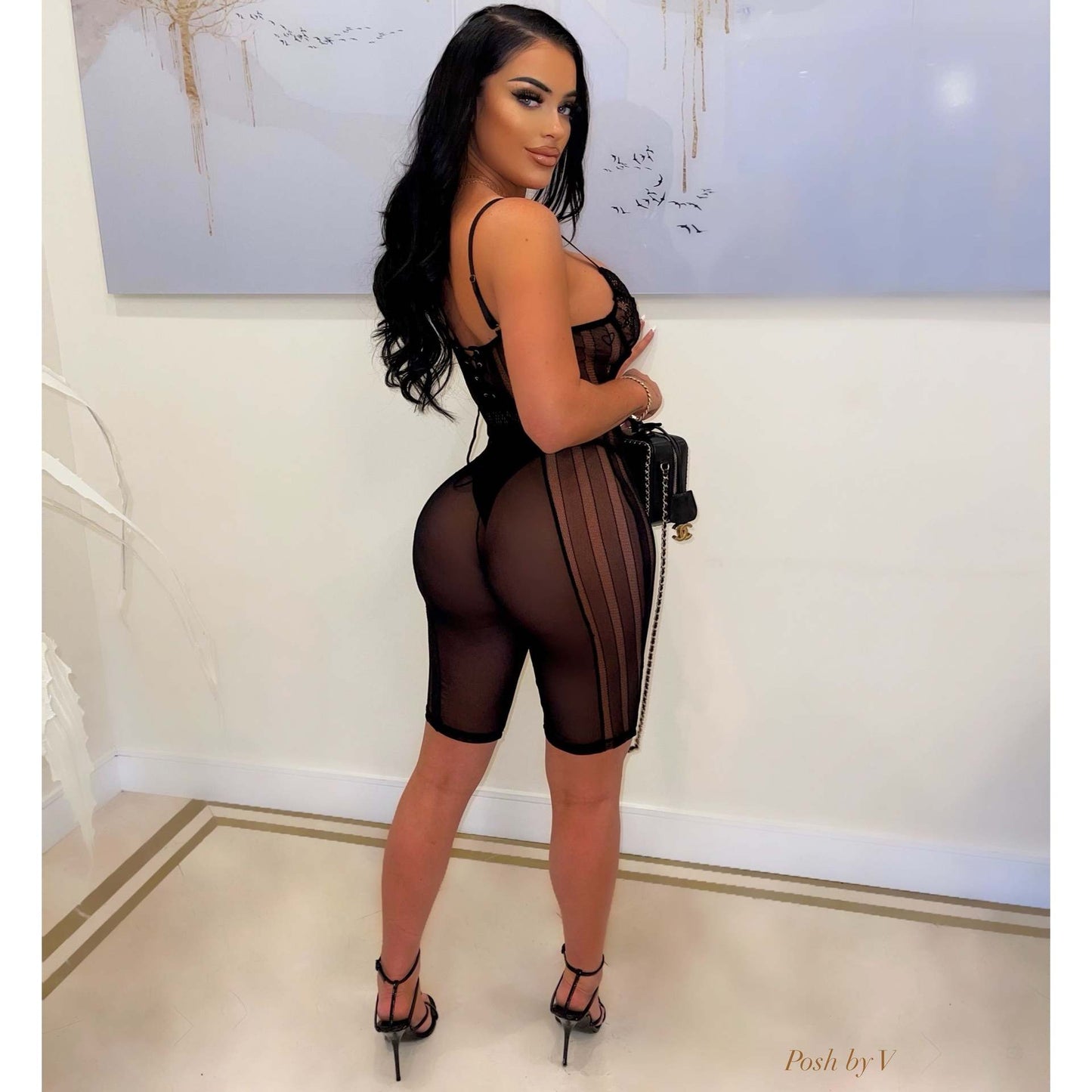 Sexy Lace Playsuit Romper Summer Sling Grommet Lace Up See Through steel ring Shorts Bodycon Club Party Jumpsuit One Piece
