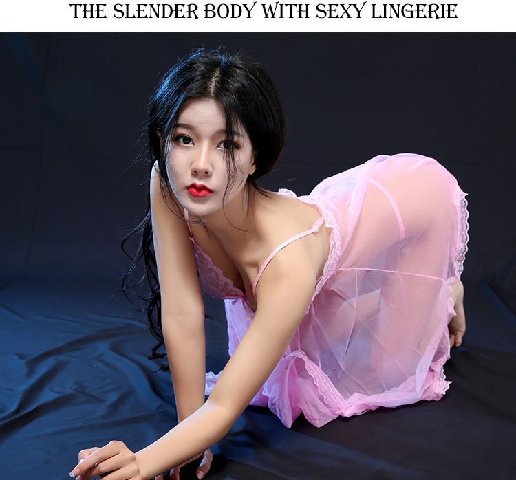 Sexy Hot Summer Women Erotic Sling Lingerie Nightwear Robe Babydoll Attractive Sleepwear Charming Night Dress Sleep Wear 2022