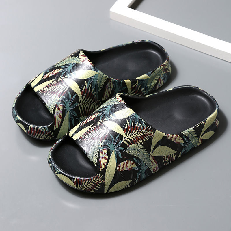 2022 New Summer House Cartoon Men Slippers Women Flip Flops Thick Slides Fashion Printed Couples Platform Shoes outdoor sandals