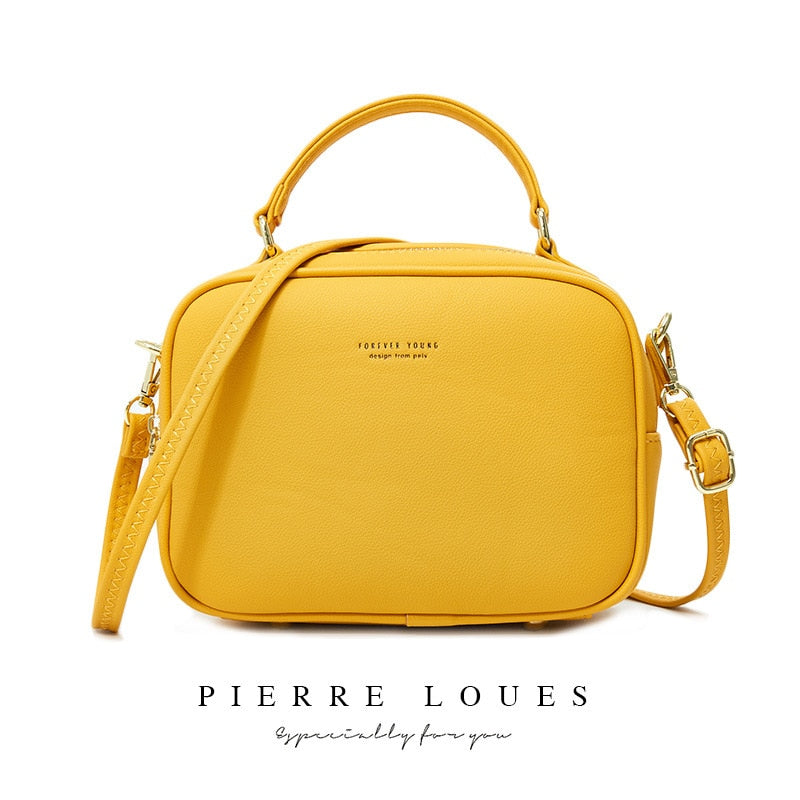 YIZHONG Leather Handbags Women Bags Luxury Designer Large Capacity High Quality Shoulder Bag Simple Fresh Crossbody Bag Carteras