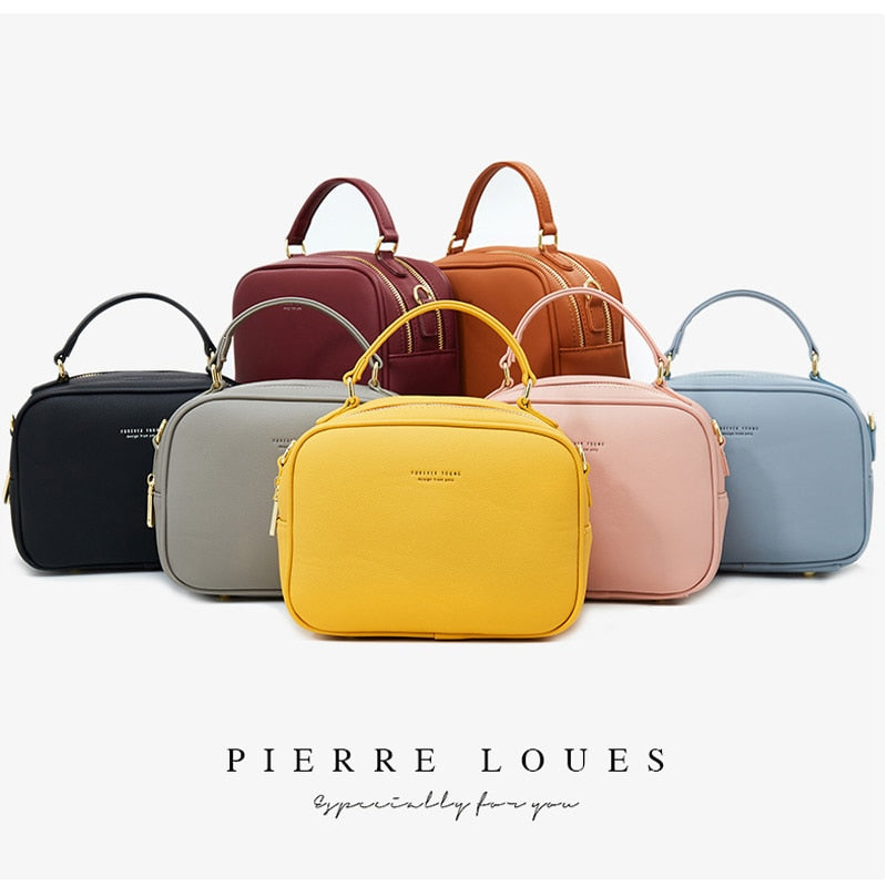 YIZHONG Leather Handbags Women Bags Luxury Designer Large Capacity High Quality Shoulder Bag Simple Fresh Crossbody Bag Carteras