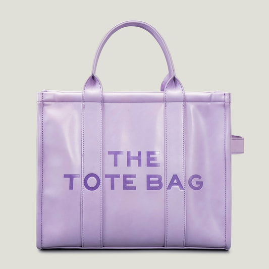 Designer Tote Bags for Women Big Purses and Handbags Women's Purple Leather Shopper Bag Branded Fashion Shoulder Crossbody Bags