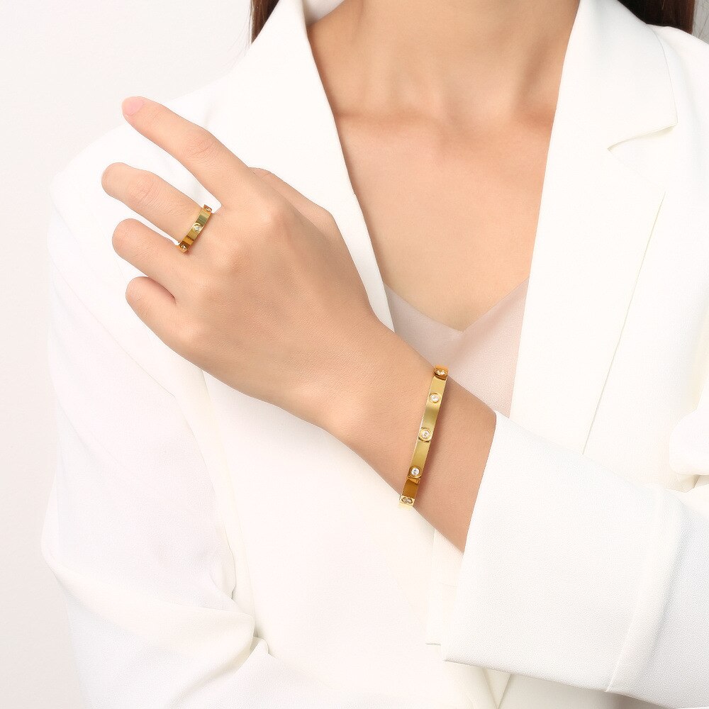 2021 Stainless Steel Rings for Women Men Fashion Titanium Bague Femme Wedding Engagement Couple Ring Lover Luxury Brand Jewelry