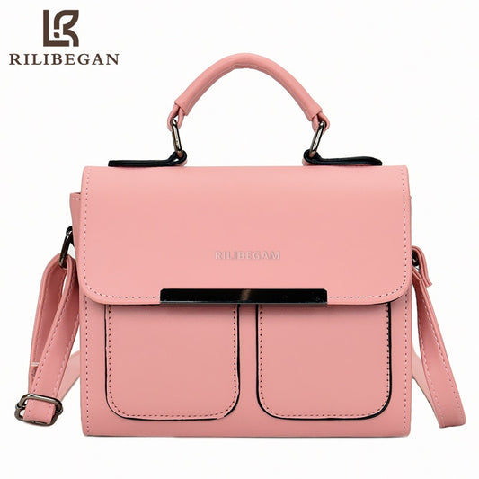 Classic Leather PU Women Handle Bag High Quality Fashion Handbag for Women Casual Vintage Crossbody Bag Women Shoulder Bag