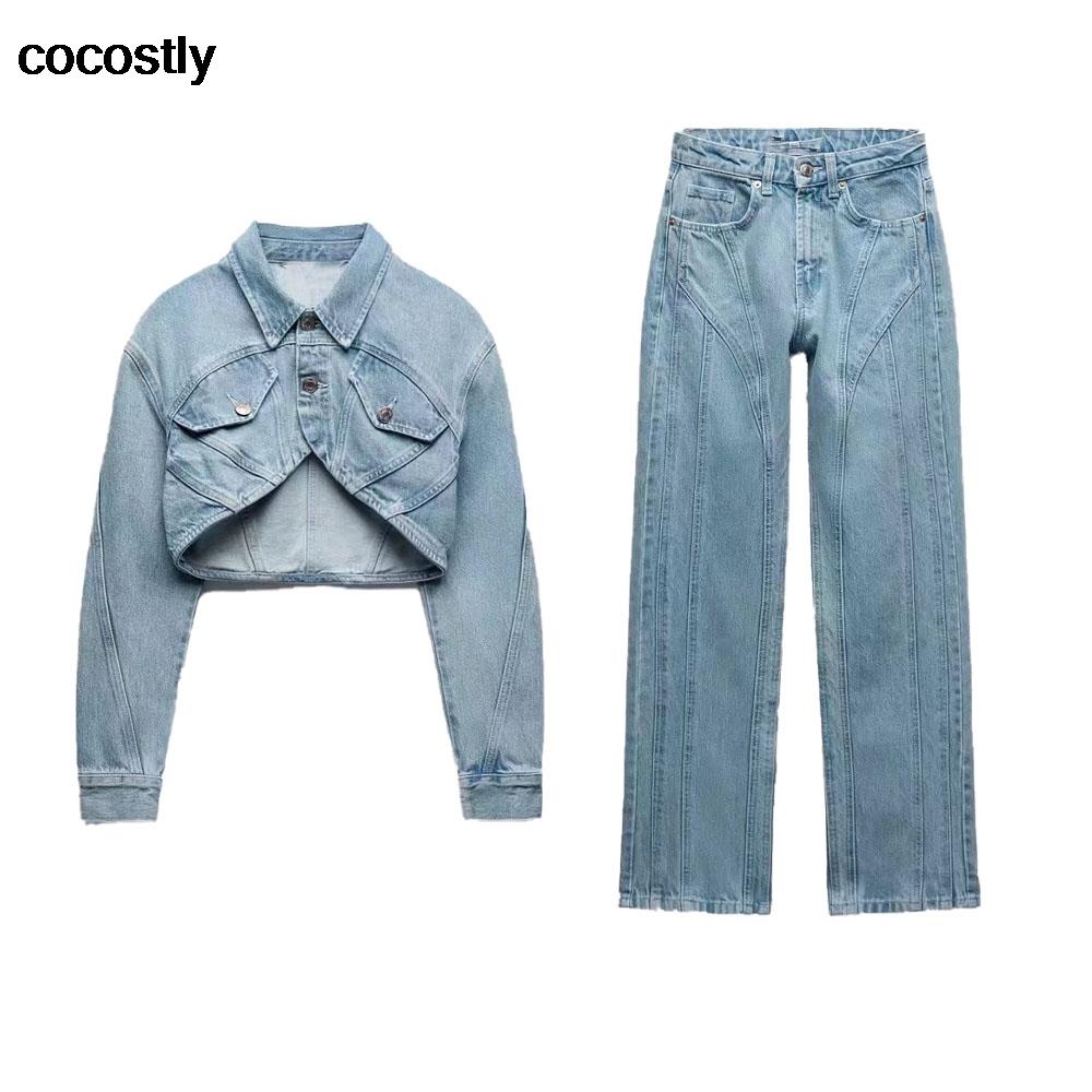 2022 Jeans Jacket Women Cropped Denim Jacket Women Vintage Sexy Streetwear Short Jeans Coat Female Tops veste printemps femme