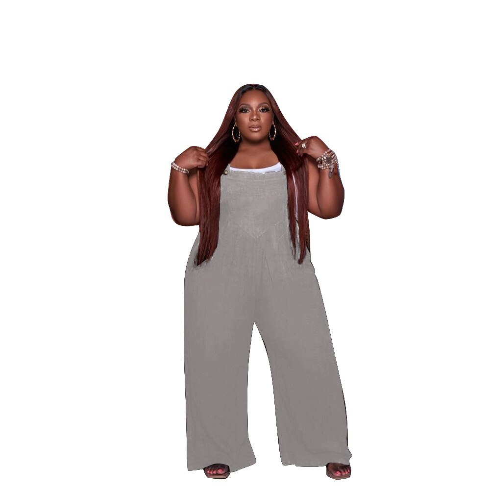 Solid Color Women Casual Loose Breathable Sleeveless Long Jumpsuit Overalls Fashion Female Black Jumpsuits
